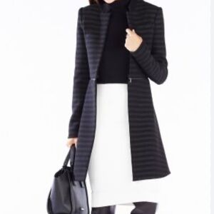 NWT BCBG MAXAZRIA SIZE S Black A Line AREUA Coat Blazer Jacket MSRP $368